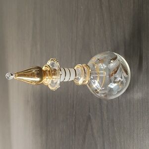 Elegant Gold and Clear Glass Perfume Bottle
